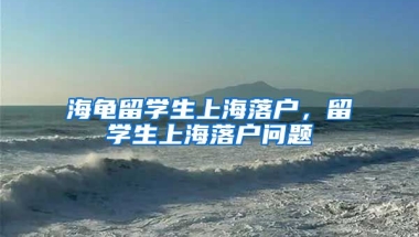 海龟留学生上海落户，留学生上海落户问题