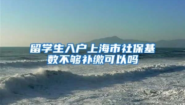 留学生入户上海市社保基数不够补缴可以吗