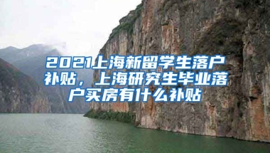 2021上海新留学生落户补贴，上海研究生毕业落户买房有什么补贴