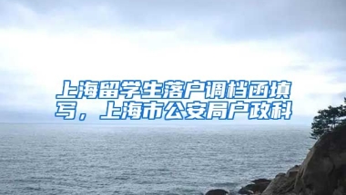 上海留学生落户调档函填写，上海市公安局户政科