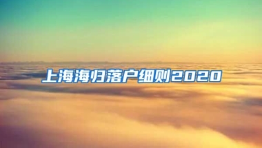 上海海归落户细则2020