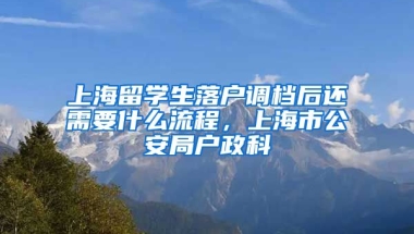 上海留学生落户调档后还需要什么流程，上海市公安局户政科