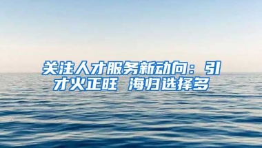 关注人才服务新动向：引才火正旺 海归选择多