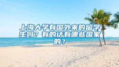 上海大学有国外来的留学生吗？有的话有哪些国家的？