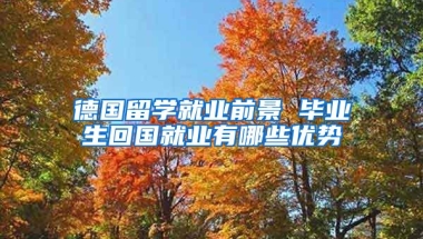 德国留学就业前景 毕业生回国就业有哪些优势