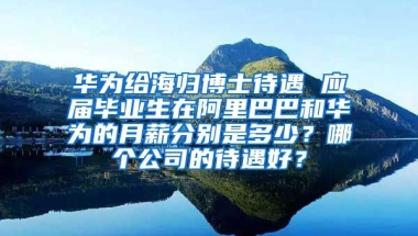 华为给海归博士待遇 应届毕业生在阿里巴巴和华为的月薪分别是多少？哪个公司的待遇好？